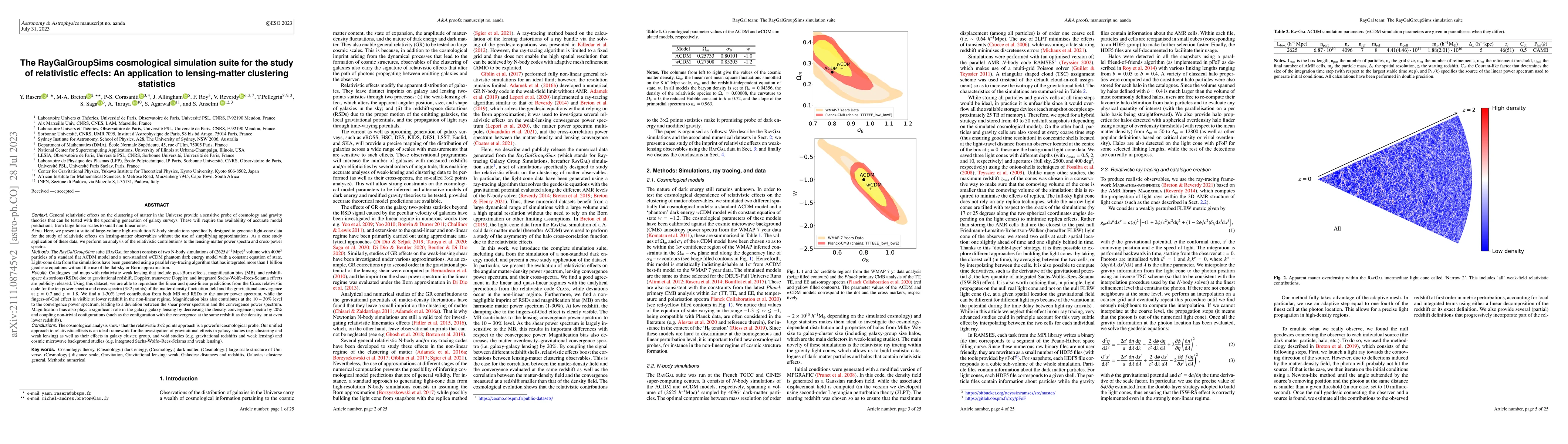 Thumbnail for The RayGalGroupSims cosmological simulation suite for the study of
  relativistic effects: an application to lensing-matter clustering statistics