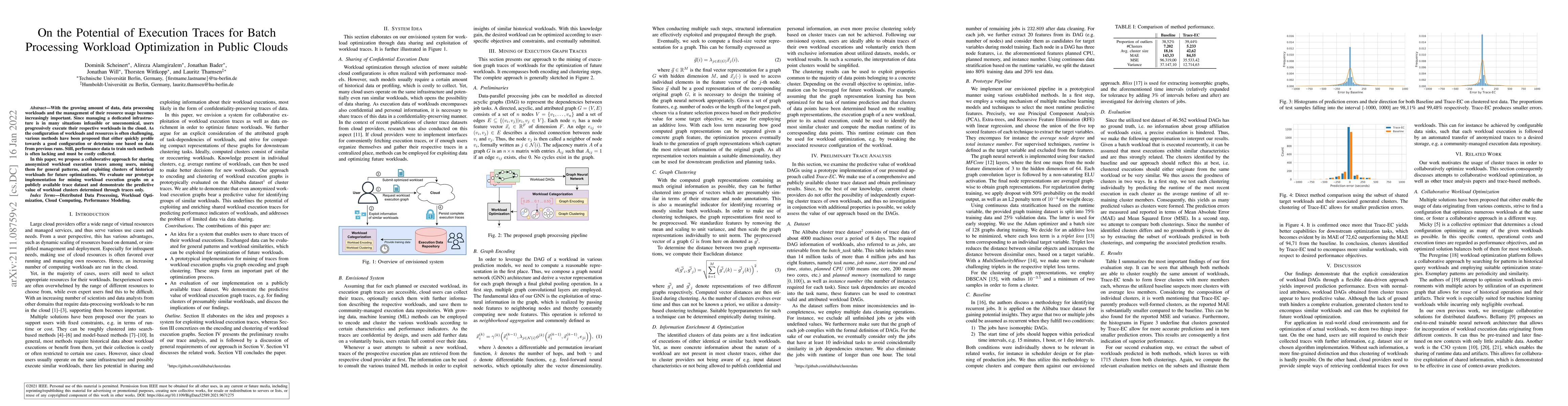 Thumbnail for On the Potential of Execution Traces for Batch Processing Workload
  Optimization in Public Clouds