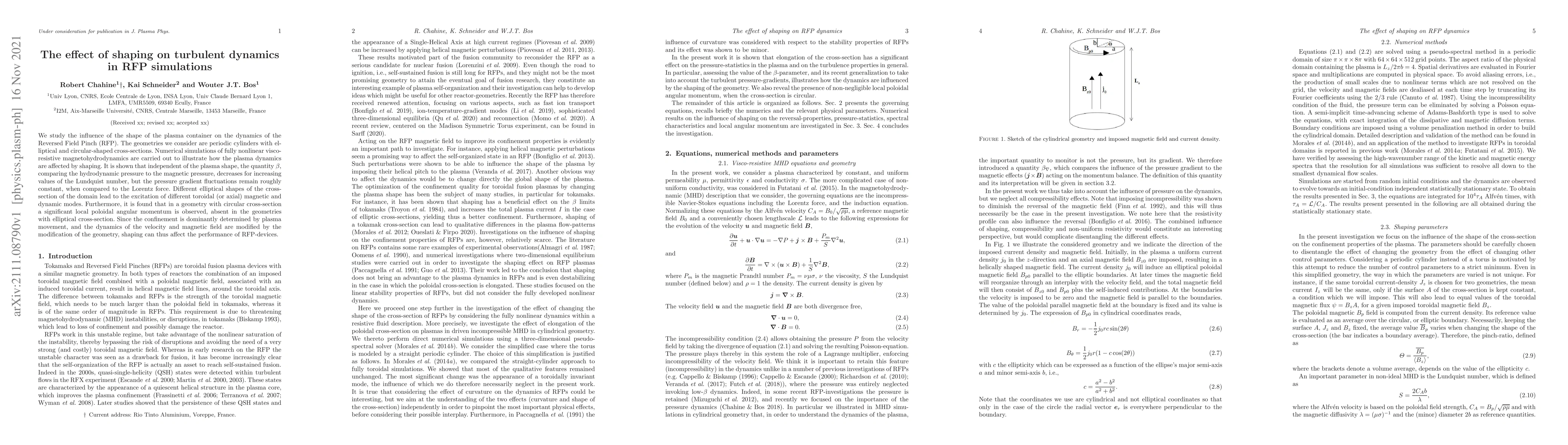Thumbnail for The effect of shaping on turbulent dynamics in RFP simulations