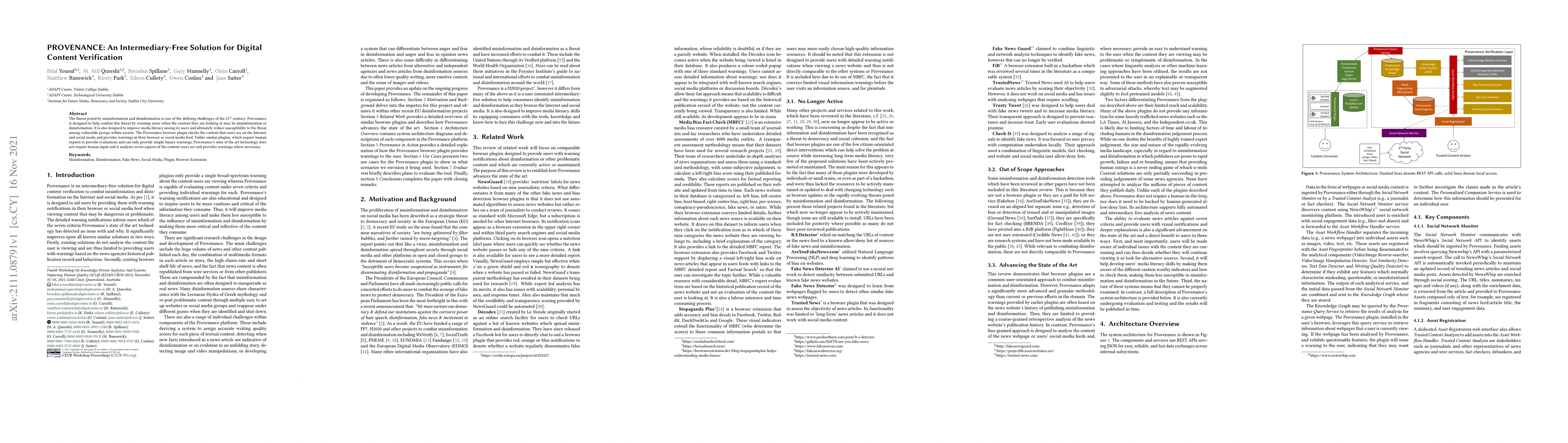 Thumbnail for PROVENANCE: An Intermediary-Free Solution for Digital Content
  Verification