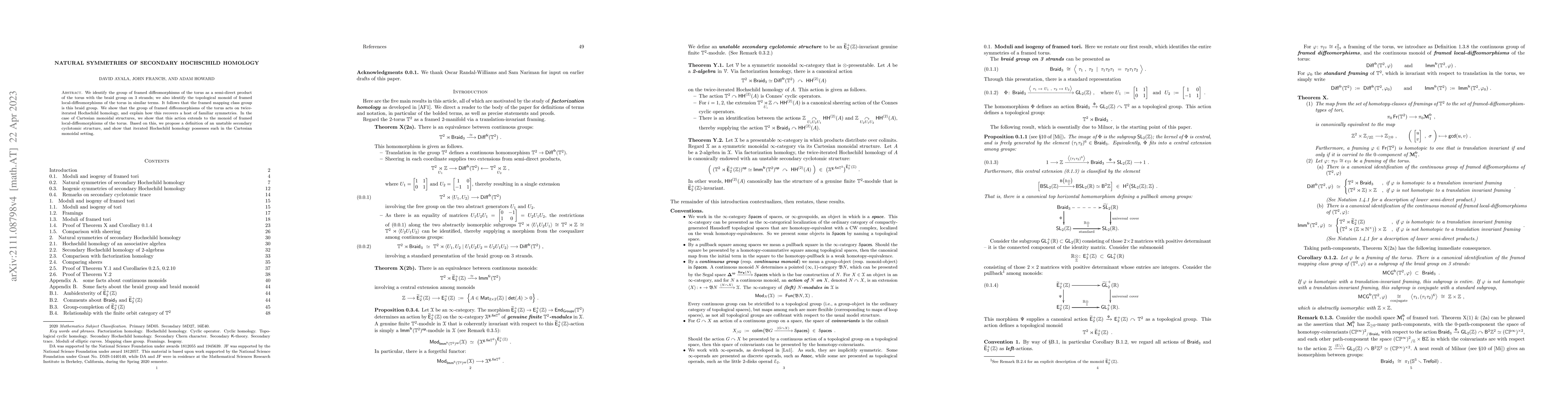 Thumbnail for Natural symmetries of secondary Hochschild homology