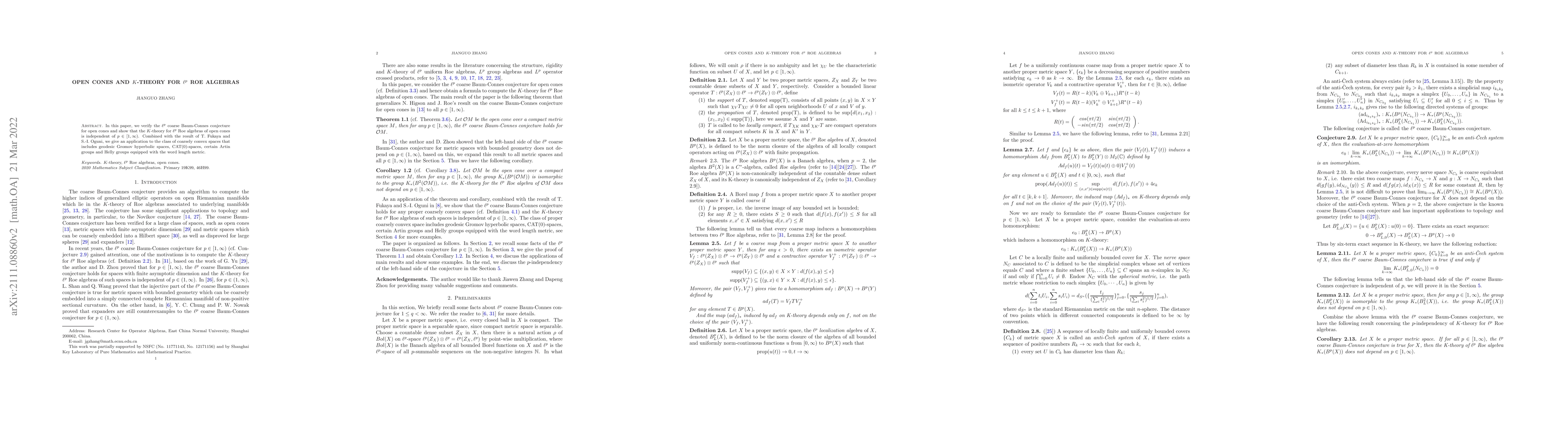 Thumbnail for Open Cones and $K$-theory for $\ell^p$ Roe Algebras