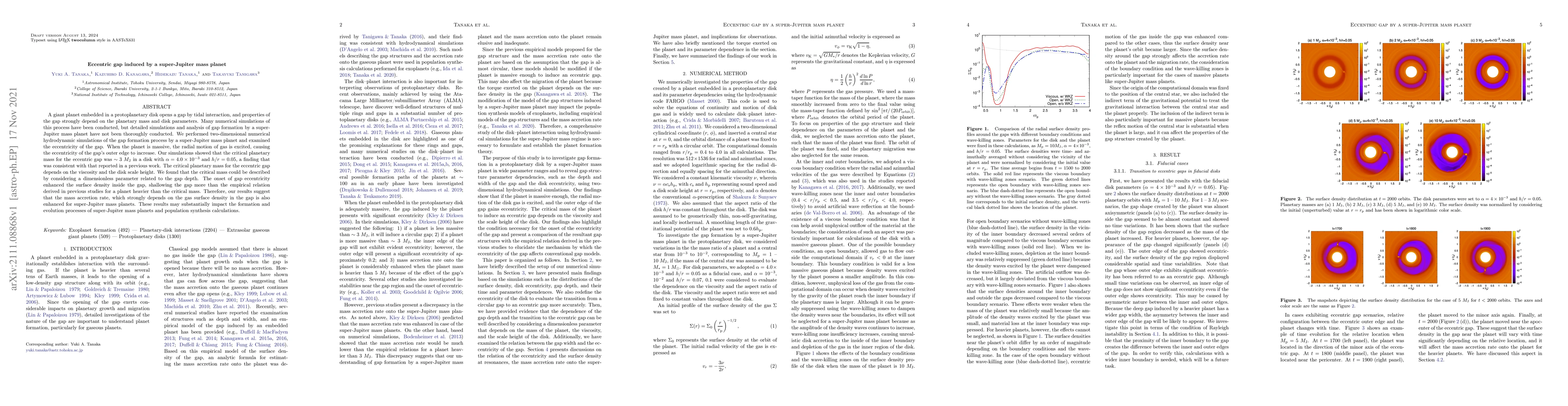 Thumbnail for Eccentric gap induced by a super-Jupiter mass planet