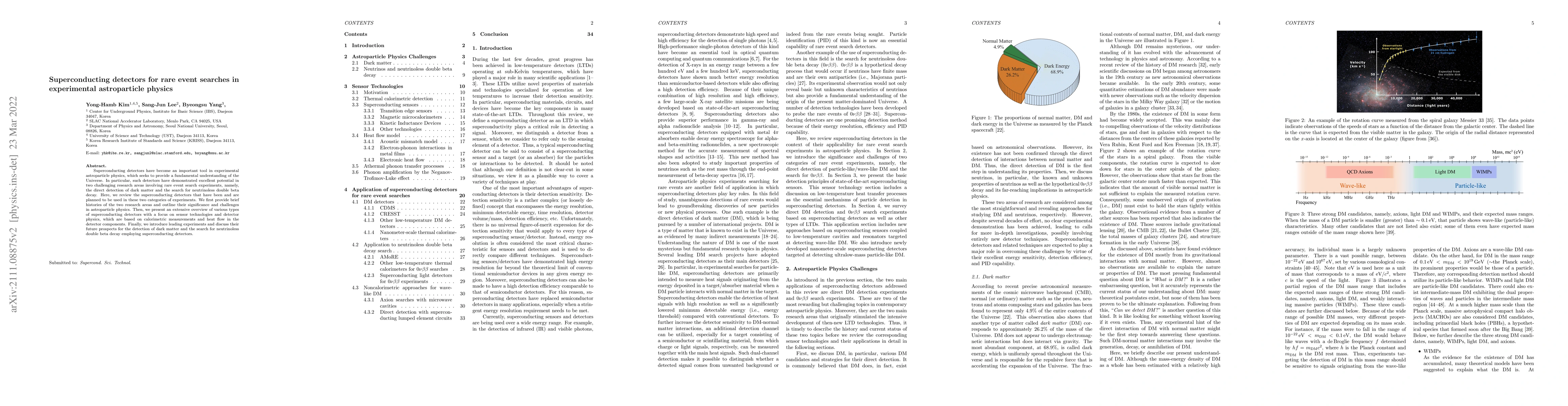 Thumbnail for Superconducting detectors for rare event searches in experimental
  astroparticle physics