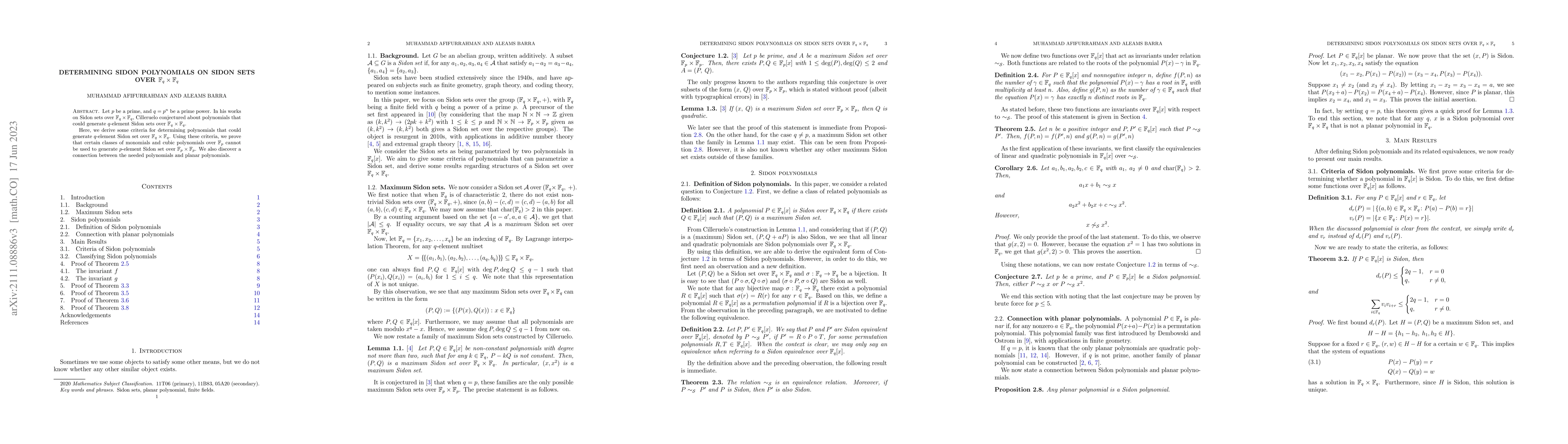 Thumbnail for Determining Sidon Polynomials on Sidon Sets over $\mathbb{F}_q\times
  \mathbb{F}_q$