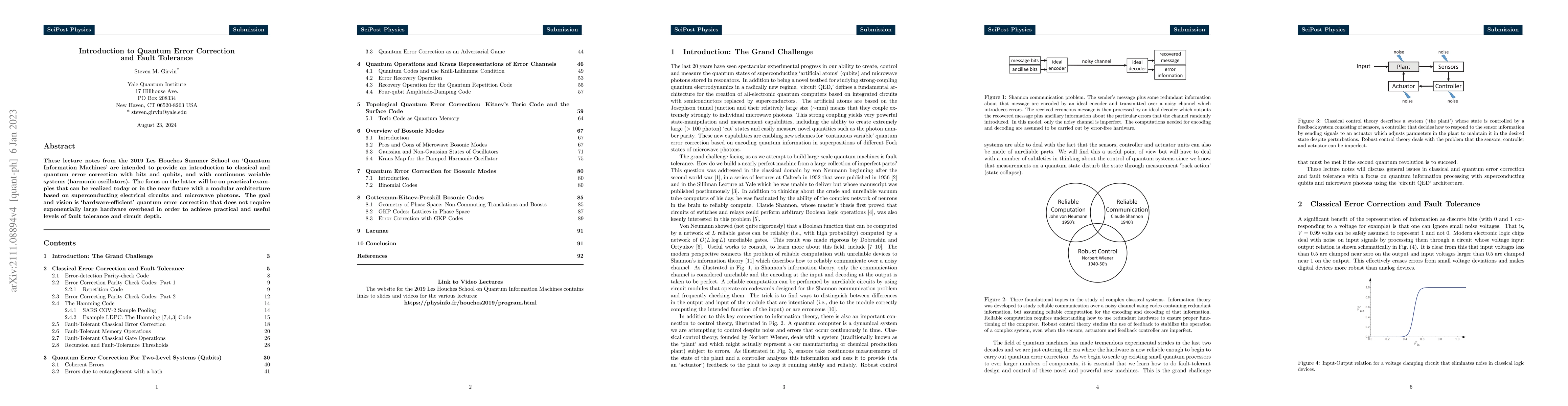 Thumbnail for Introduction to Quantum Error Correction and Fault Tolerance