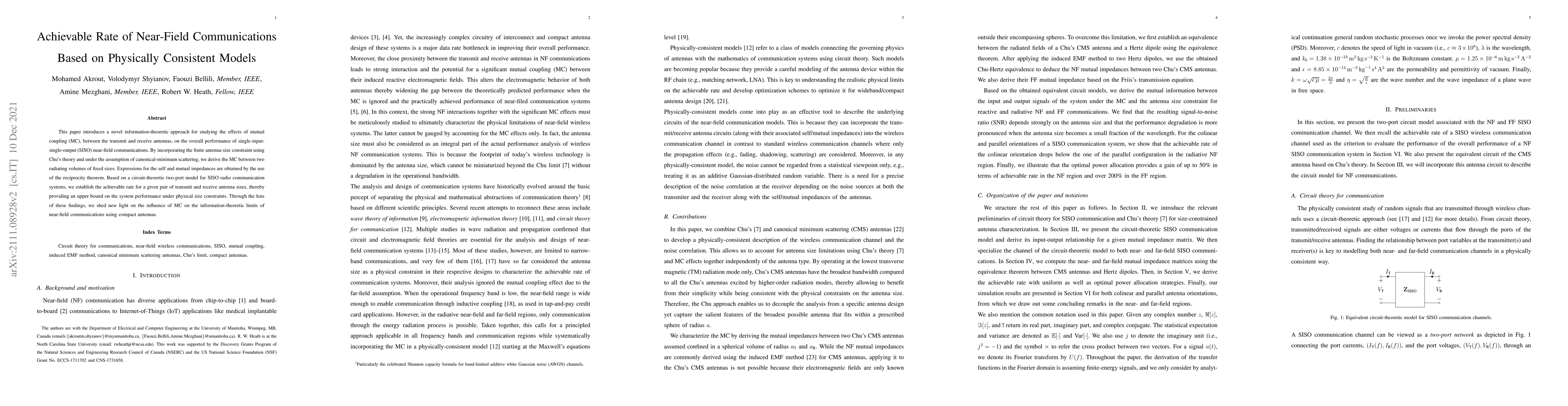 Thumbnail for Achievable Rate of Near-Field Communications Based on Physically
  Consistent Models
