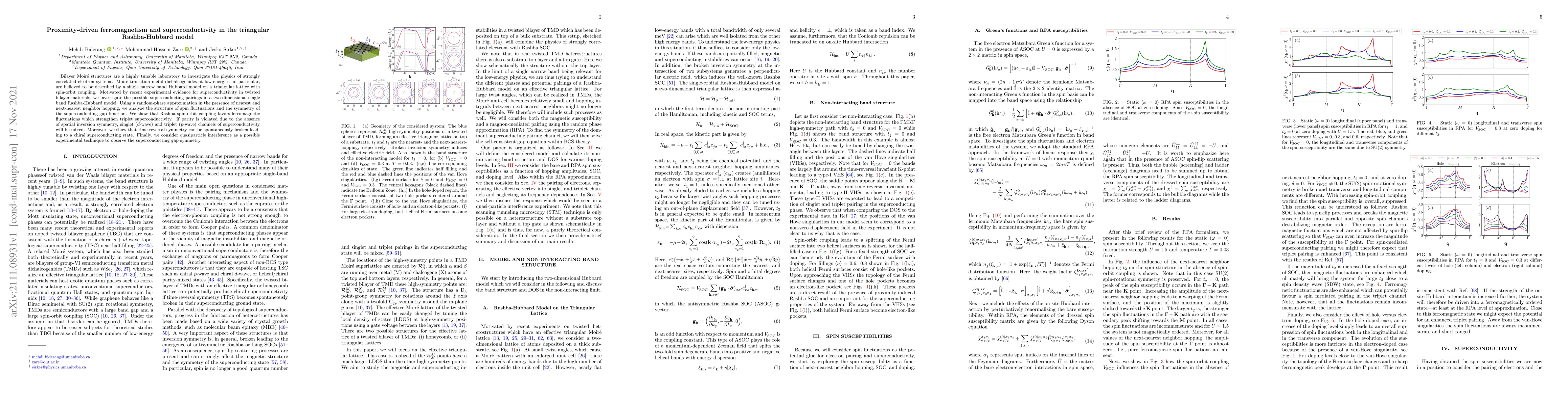 Thumbnail for Proximity-driven ferromagnetism and superconductivity in the triangular
  Rashba-Hubbard model