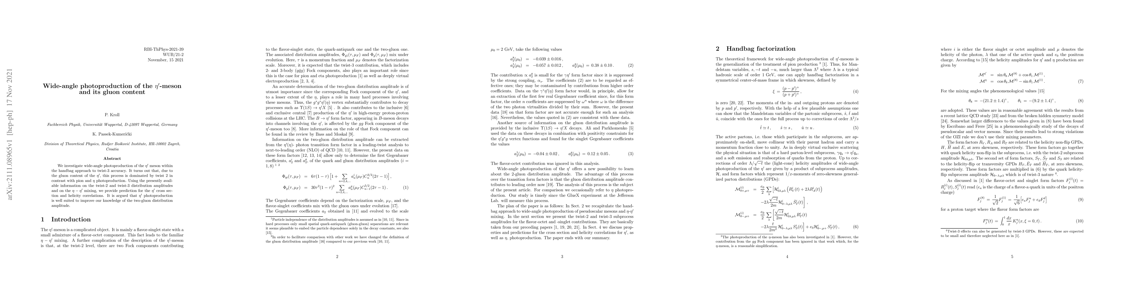 Thumbnail for Wide-angle photoproduction of the $\eta'$-meson and its gluon content