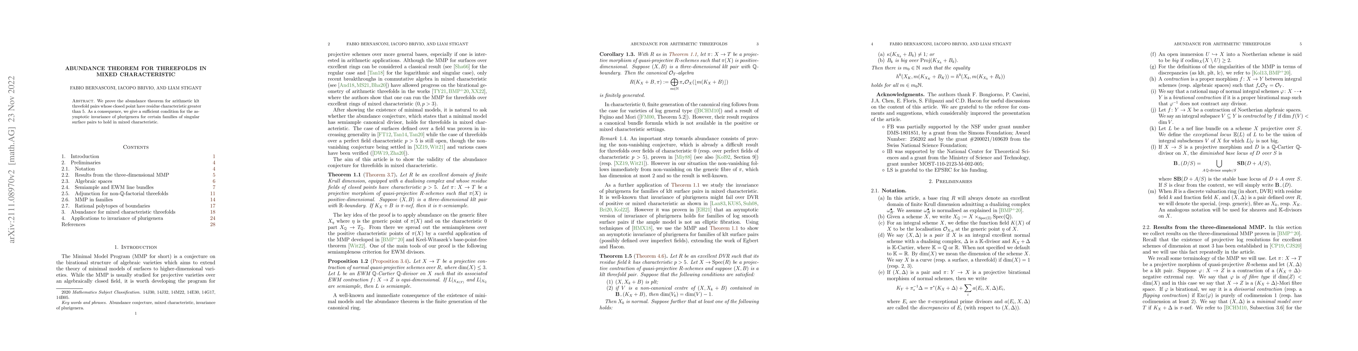 Thumbnail for Abundance theorem for threefolds in mixed characteristic