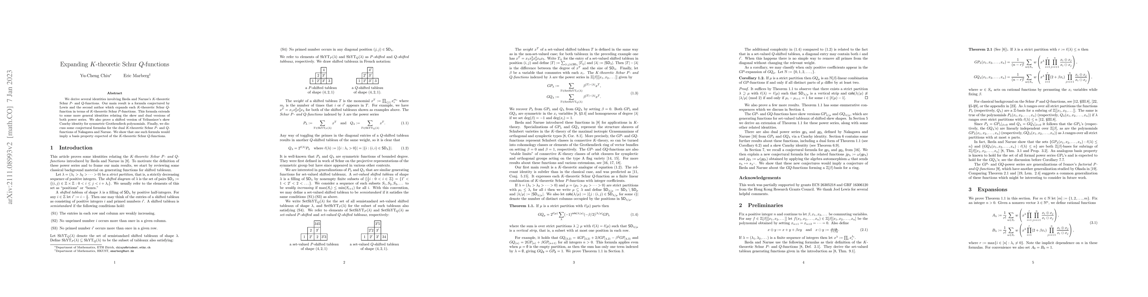 Thumbnail for Expanding K-theoretic Schur Q-functions