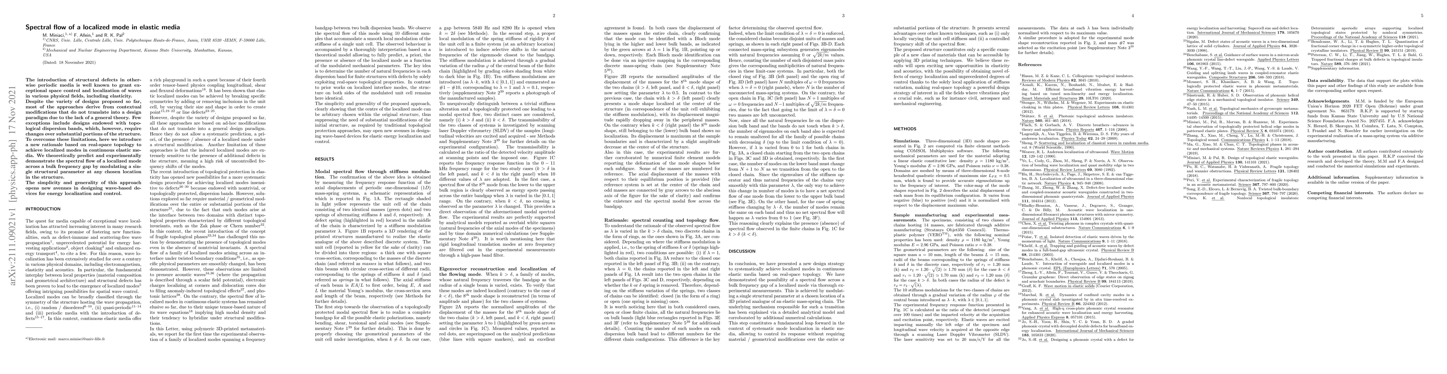Thumbnail for Spectral flow of a localized mode in elastic media