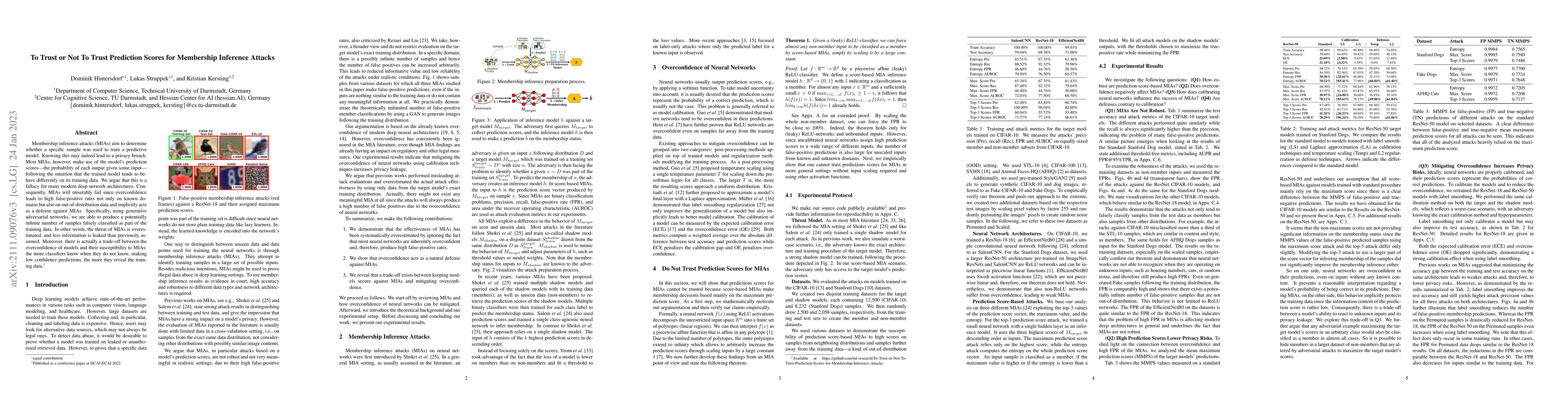 Thumbnail for To Trust or Not To Trust Prediction Scores for Membership Inference
  Attacks