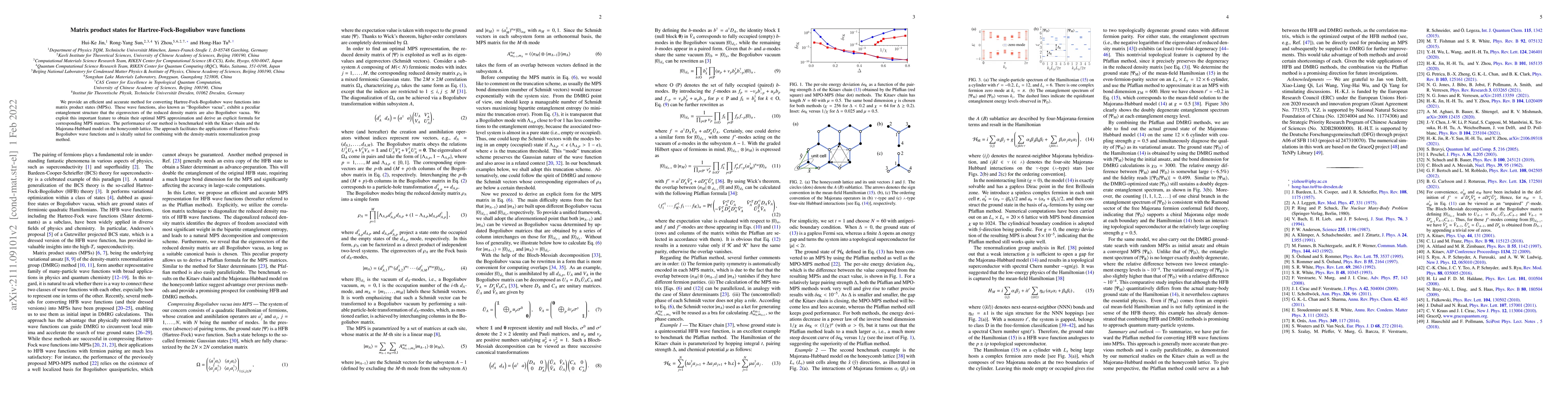 Thumbnail for Matrix product states for Hartree-Fock-Bogoliubov wave functions