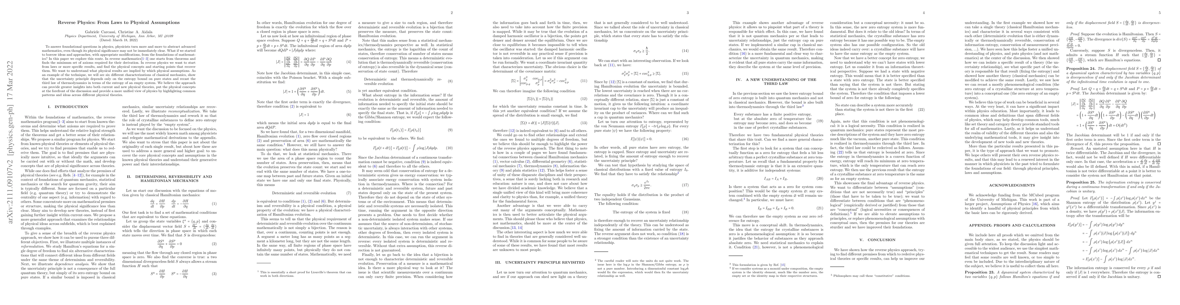 Thumbnail for Reverse Physics: From Laws to Physical Assumptions