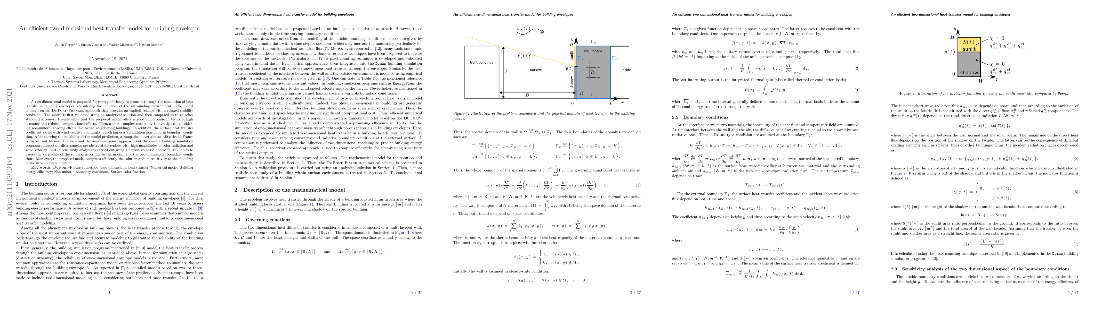 Thumbnail for An efficient two-dimensional heat transfer model for building envelopes