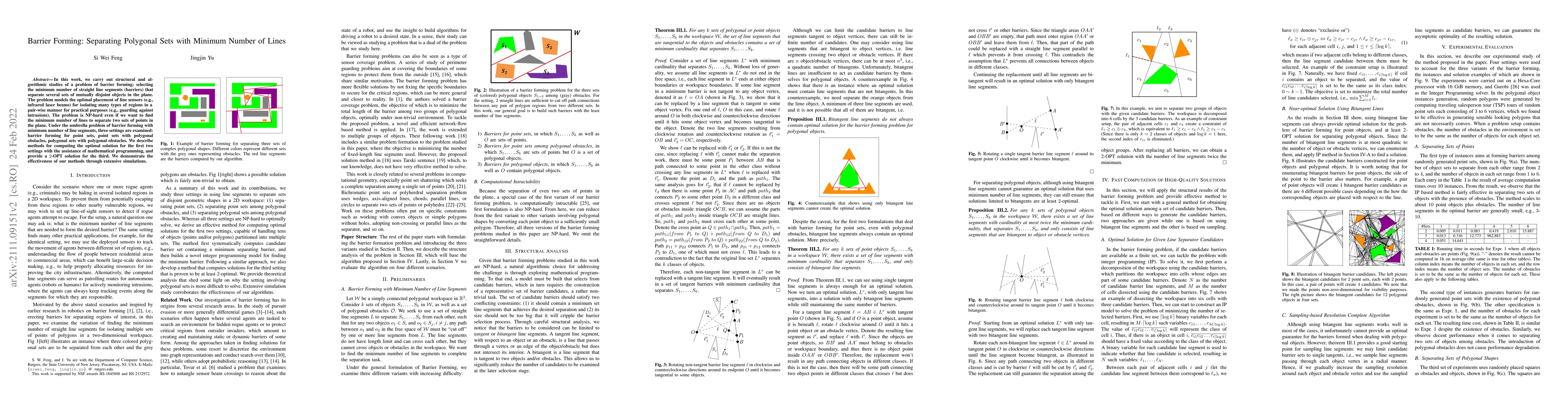 Thumbnail for Barrier Forming: Separating Polygonal Sets with Minimum Number of Lines