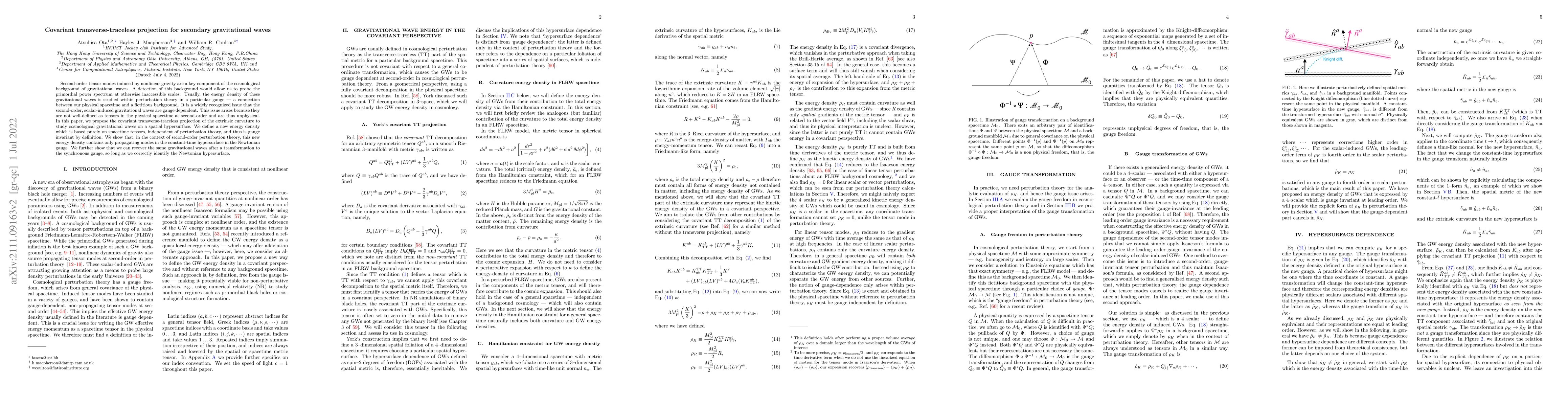 Thumbnail for Covariant transverse-traceless projection for secondary gravitational
  waves
