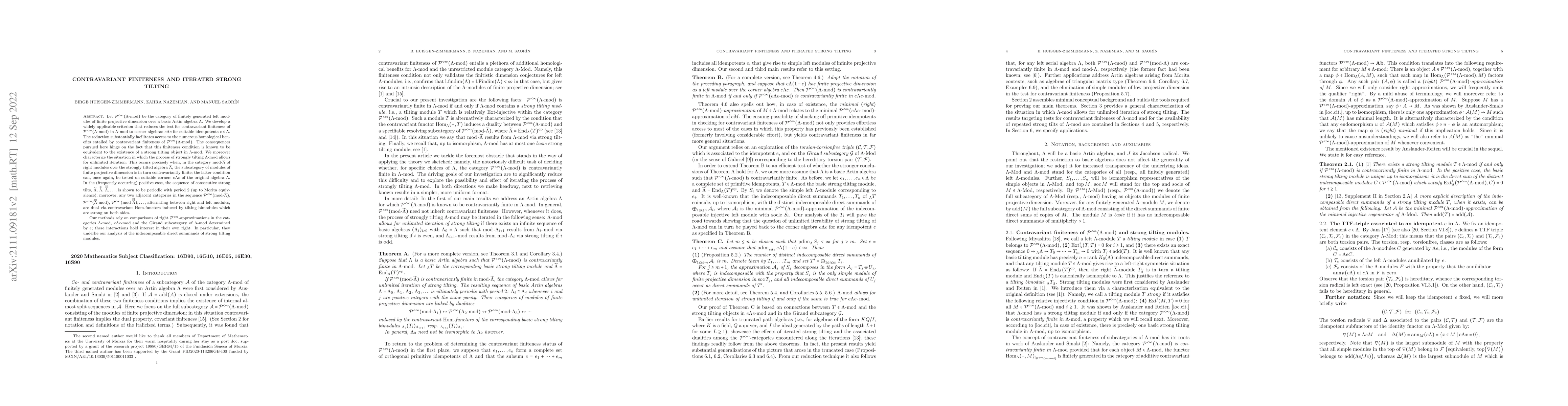 Thumbnail for Contravariant finiteness and iterated strong tilting