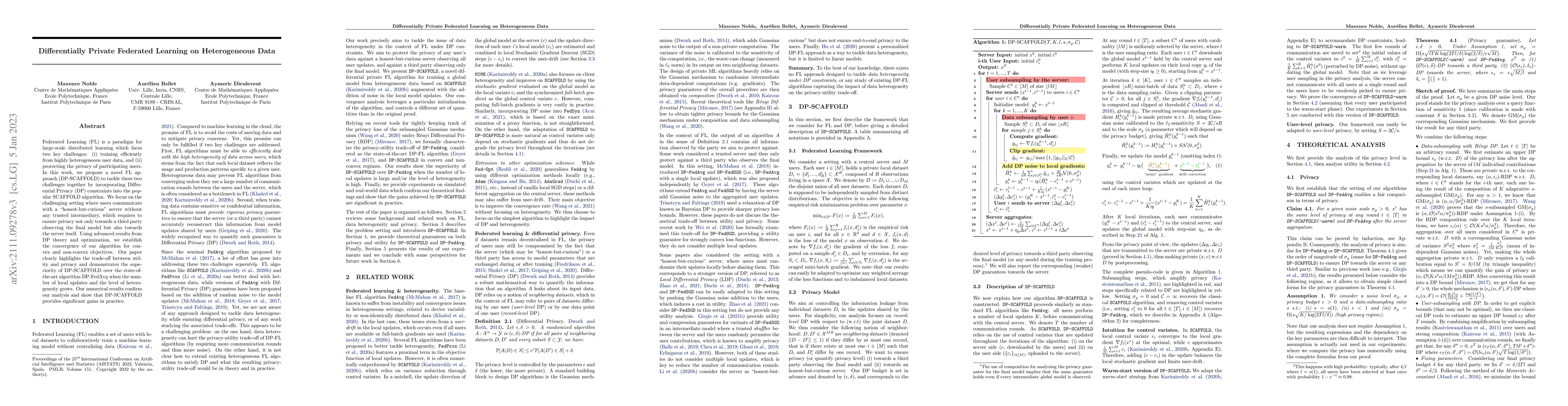 Thumbnail for Differentially Private Federated Learning on Heterogeneous Data