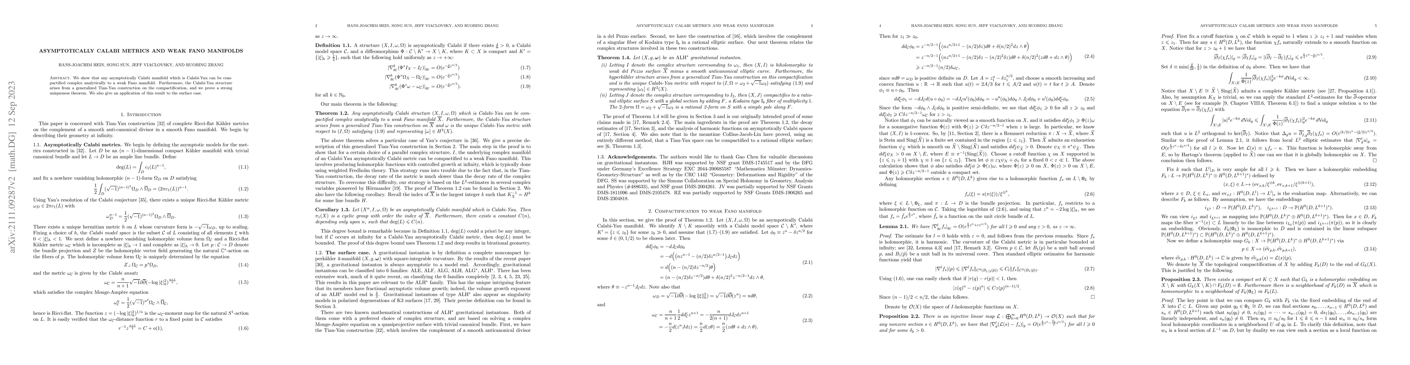 Thumbnail for Asymptotically Calabi metrics and weak Fano manifolds