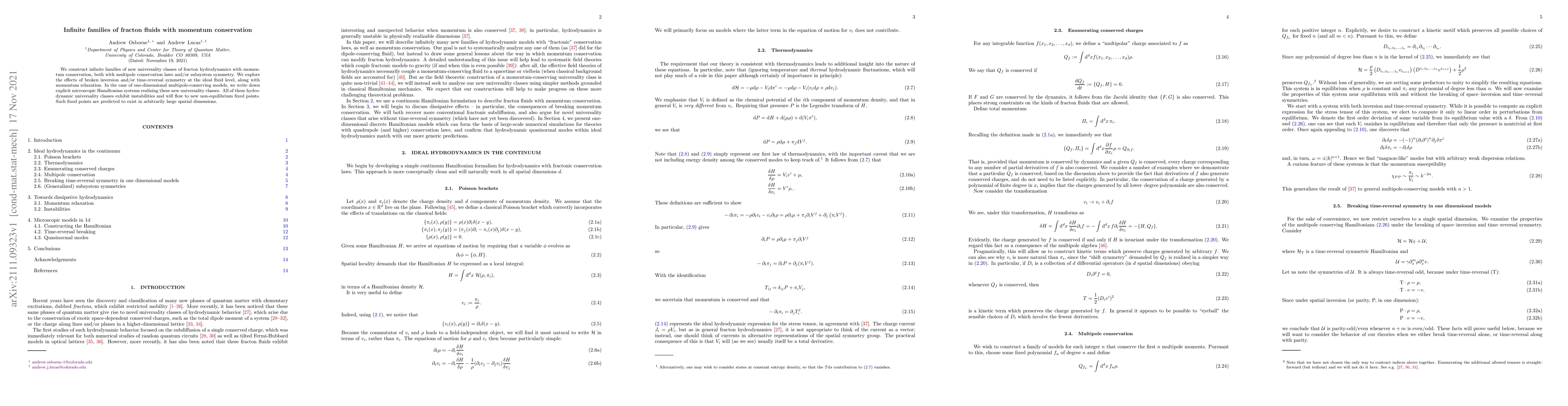 Thumbnail for Infinite families of fracton fluids with momentum conservation