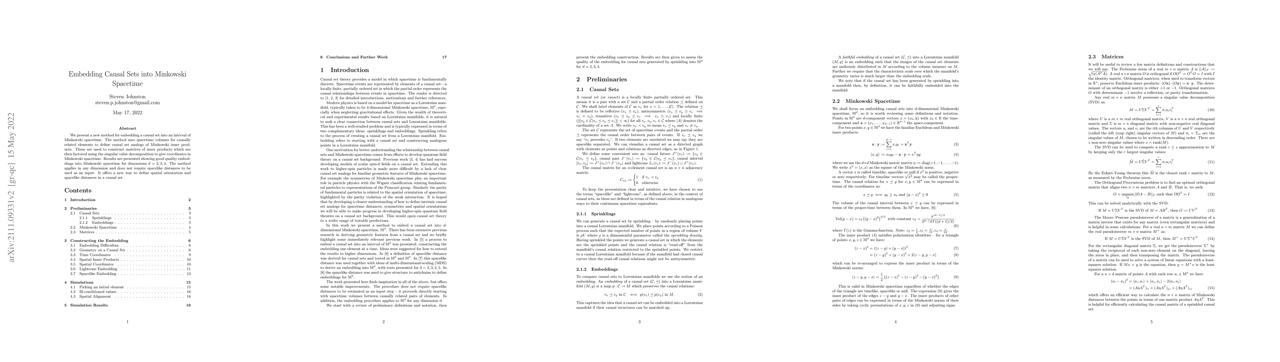 Thumbnail for Embedding Causal Sets into Minkowski Spacetime