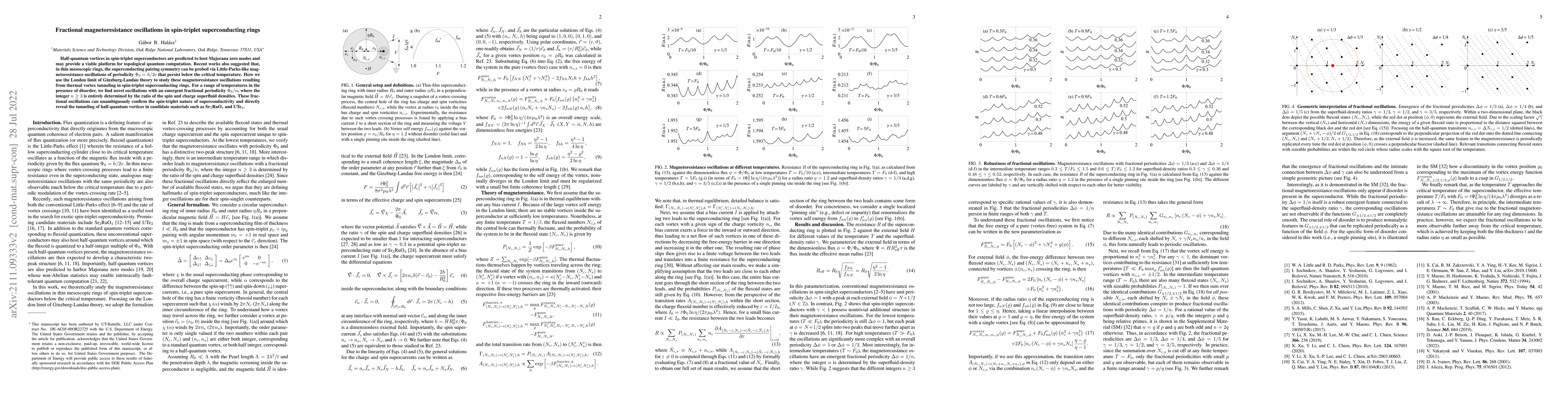Thumbnail for Fractional magnetoresistance oscillations in spin-triplet
  superconducting rings