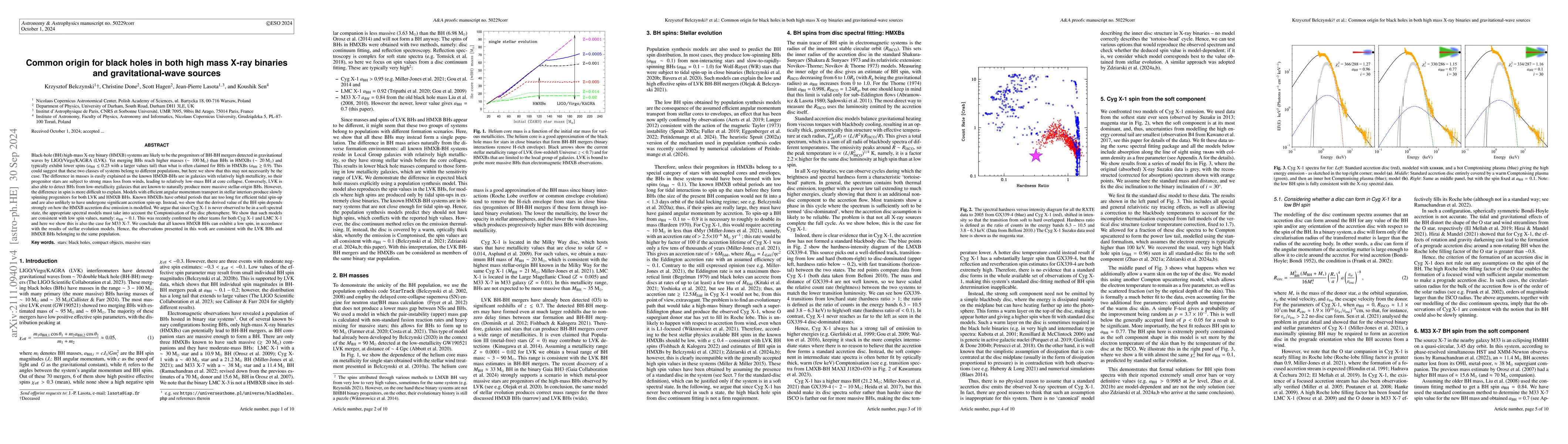 Thumbnail for Common origin of black holes in high mass X-ray binaries and in
  gravitation-wave sources