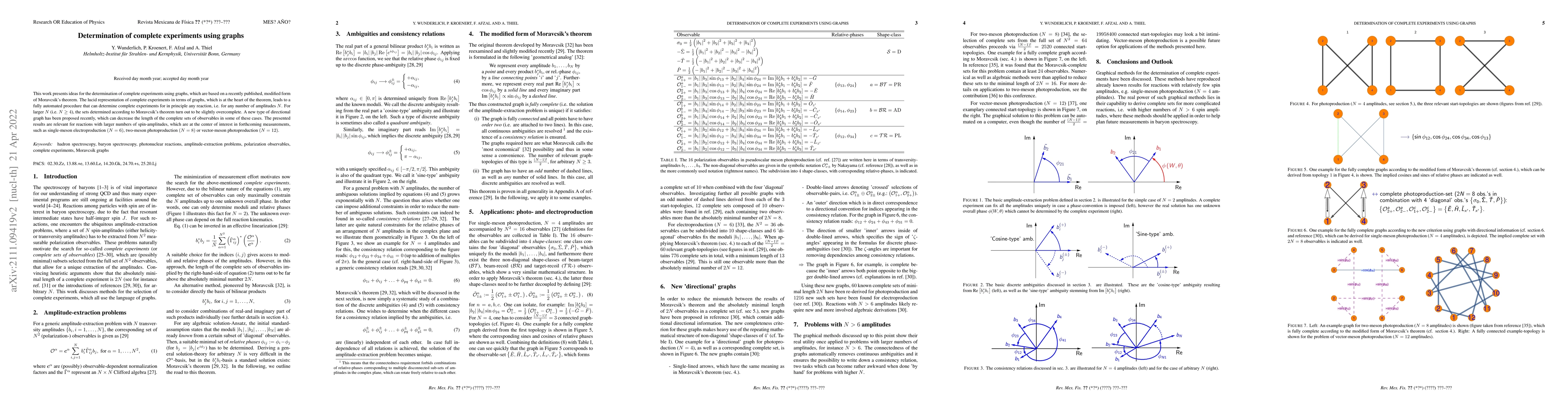 Thumbnail for Determination of complete experiments using graphs