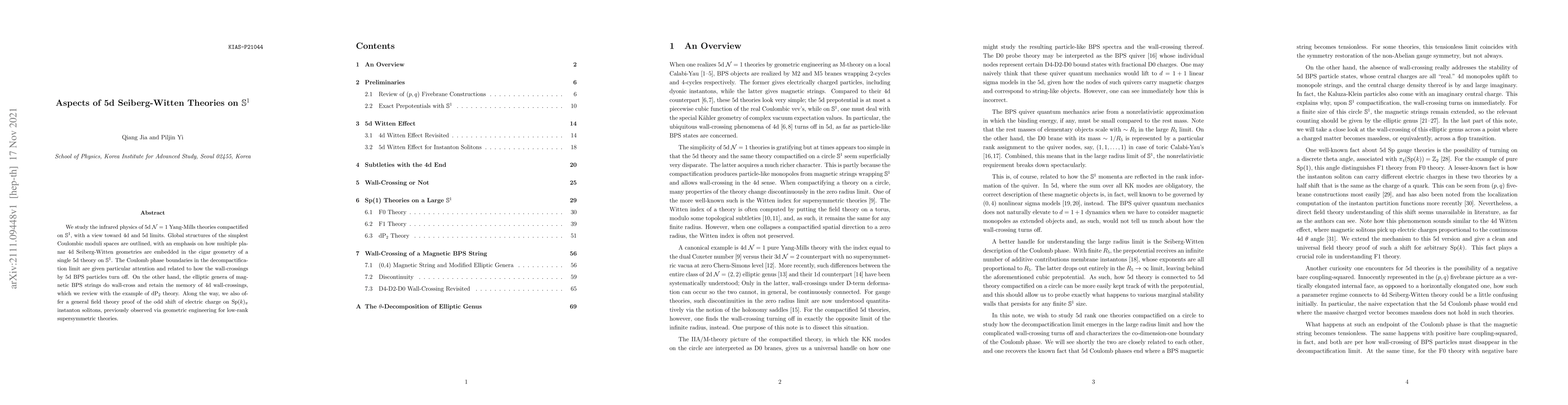 Thumbnail for Aspects of 5d Seiberg-Witten Theories on $\mathbb{S}^1$