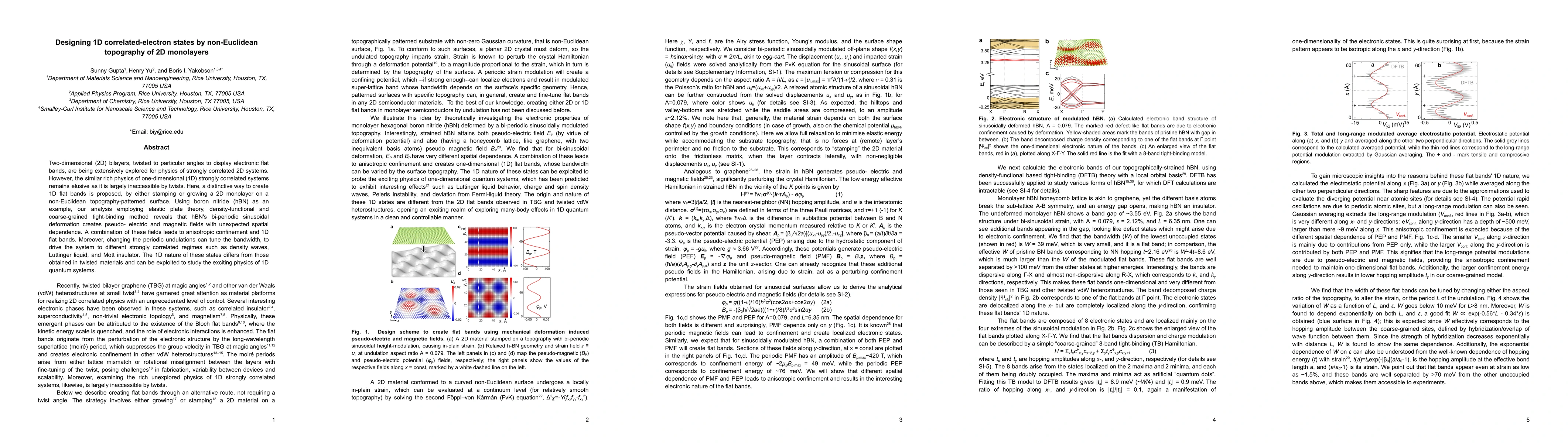 Thumbnail for Designing 1D correlated-electron states by non-Euclidean topography of
  2D monolayers