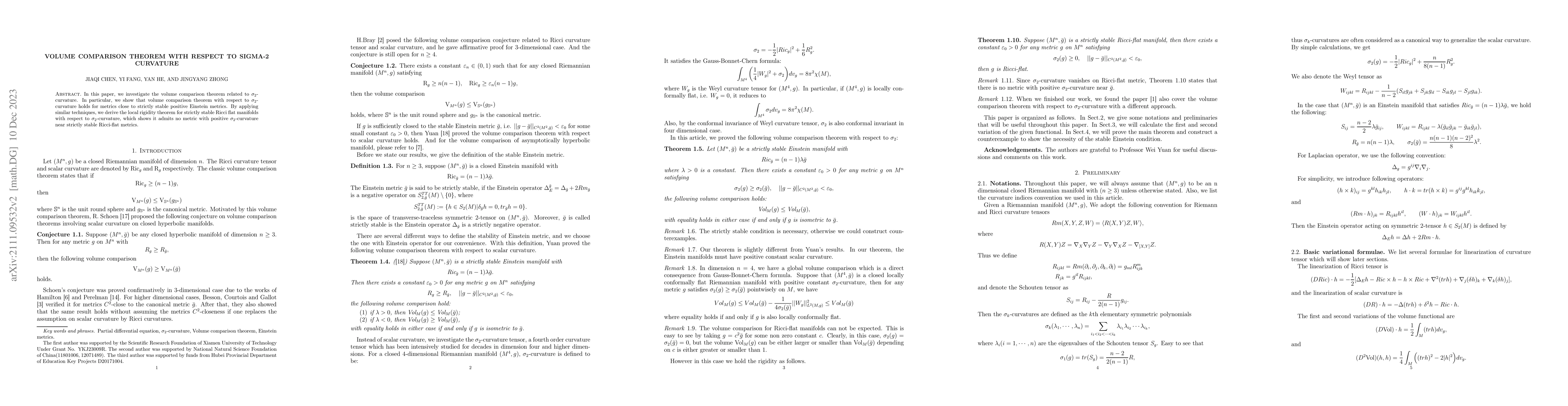 Thumbnail for Volume comparison theorem with respect to sigma-2 curvature