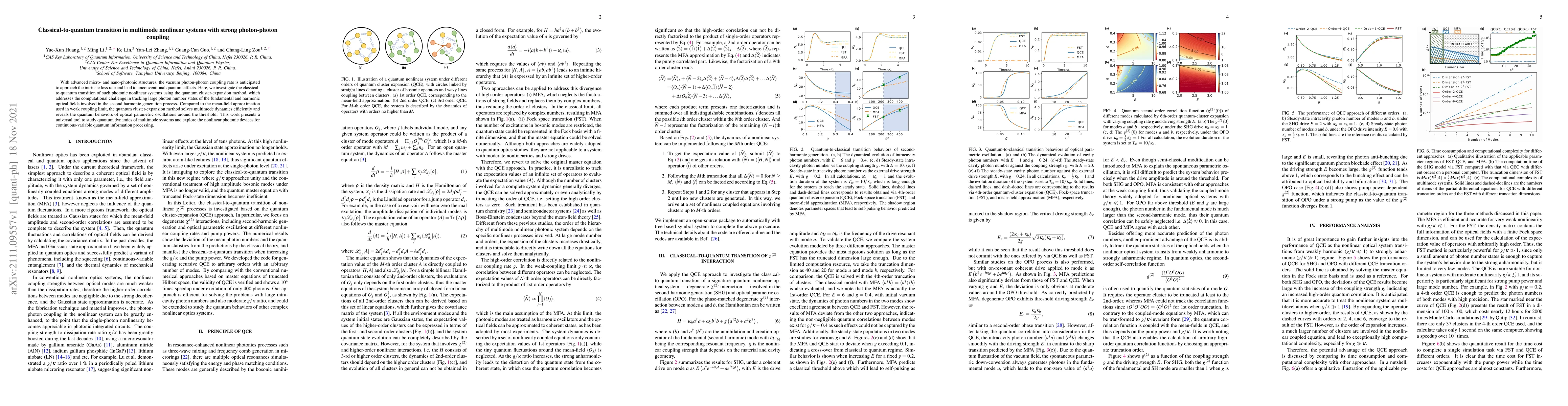 Thumbnail for Classical-to-quantum transition in multimode nonlinear systems with
  strong photon-photon coupling