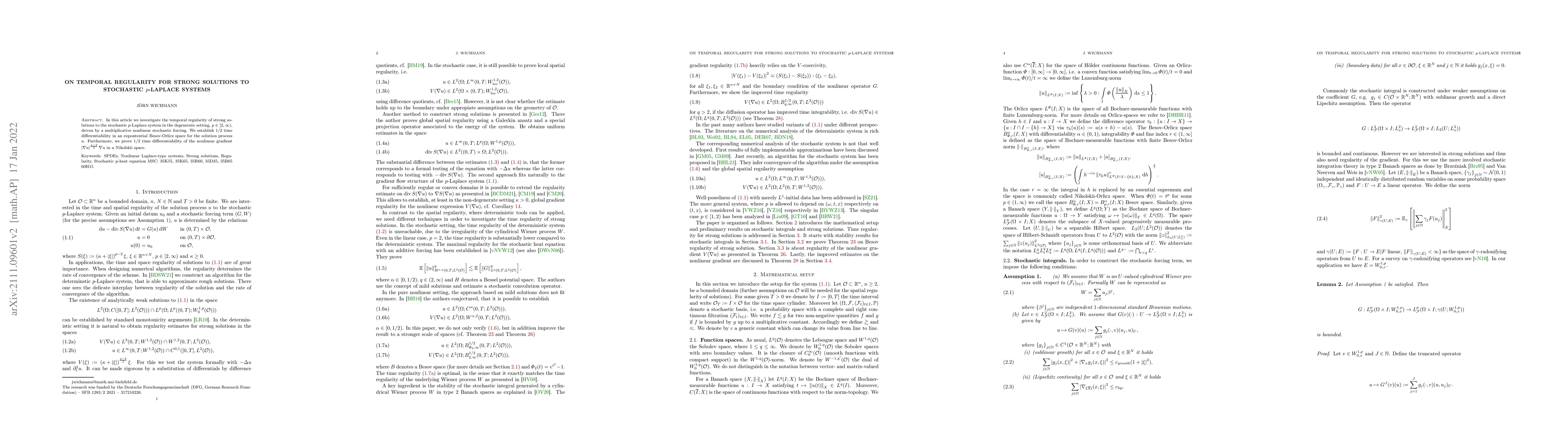 Thumbnail for On temporal regularity for strong solutions to stochastic $p$-Laplace
  systems