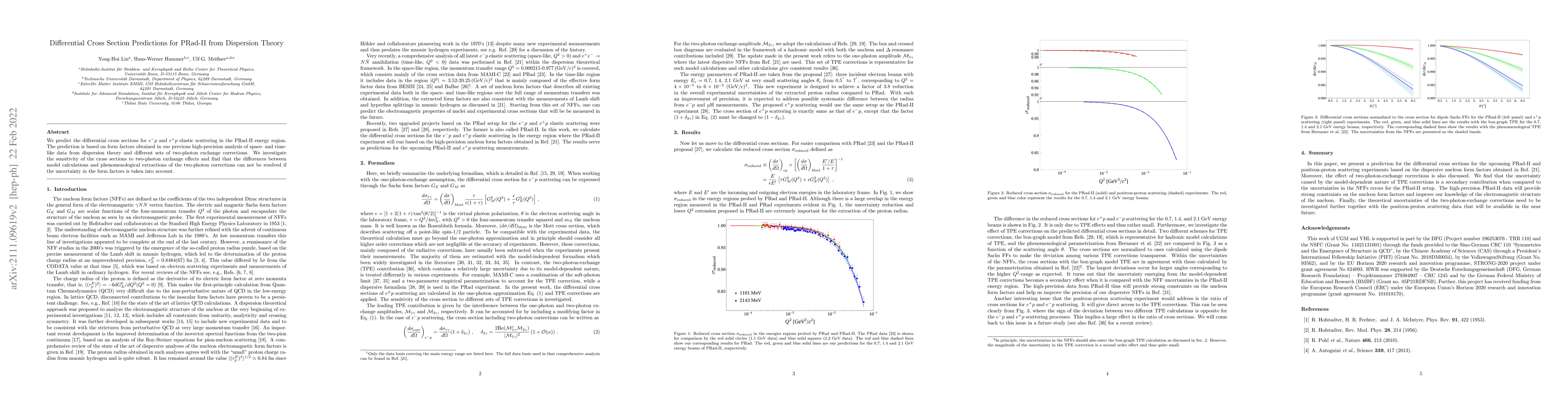 Thumbnail for Differential Cross Section Predictions for PRad-II from Dispersion
  Theory