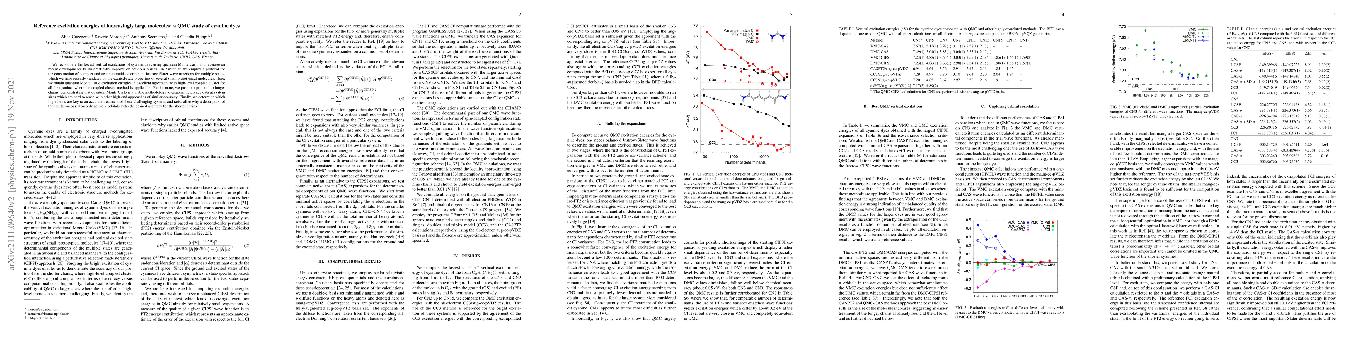 Thumbnail for Reference excitation energies of increasingly large molecules: a QMC
  study of cyanine dyes