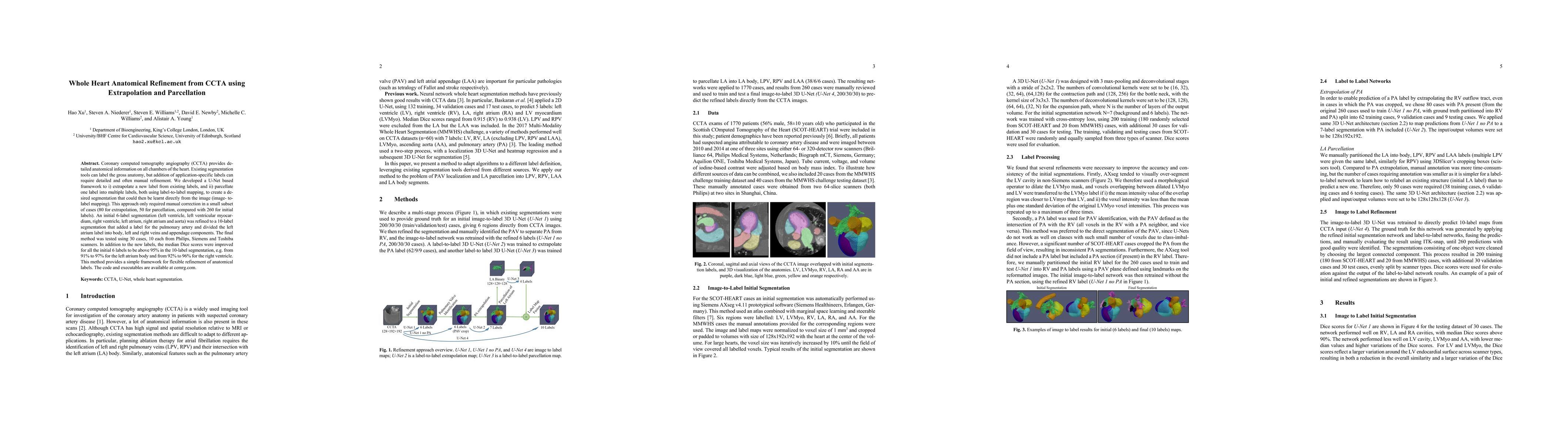 Thumbnail for Whole Heart Anatomical Refinement from CCTA using Extrapolation and
  Parcellation