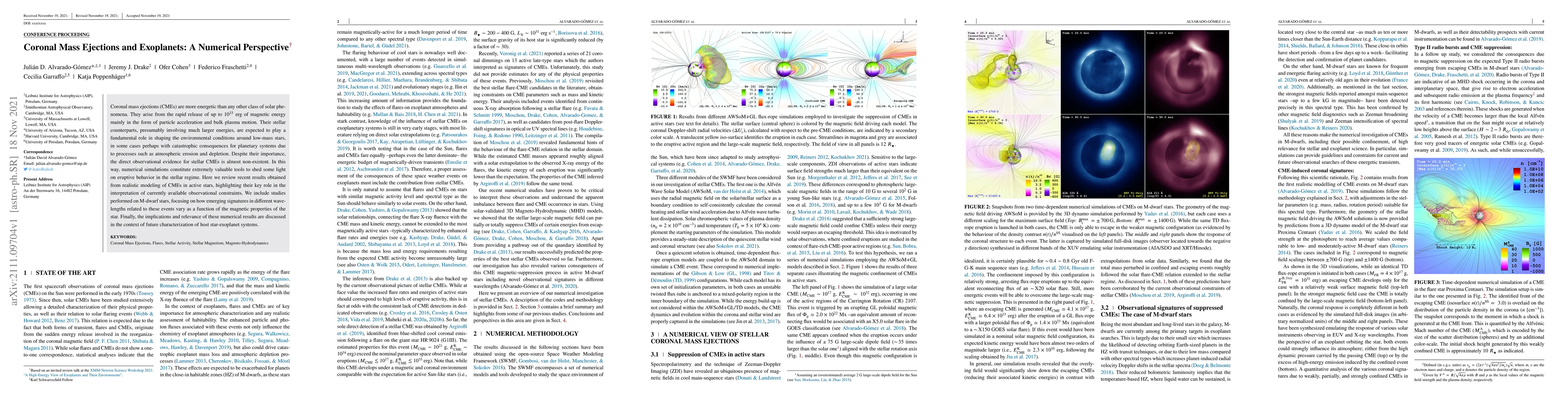 Thumbnail for Coronal Mass Ejections and Exoplanets: A Numerical Perspective