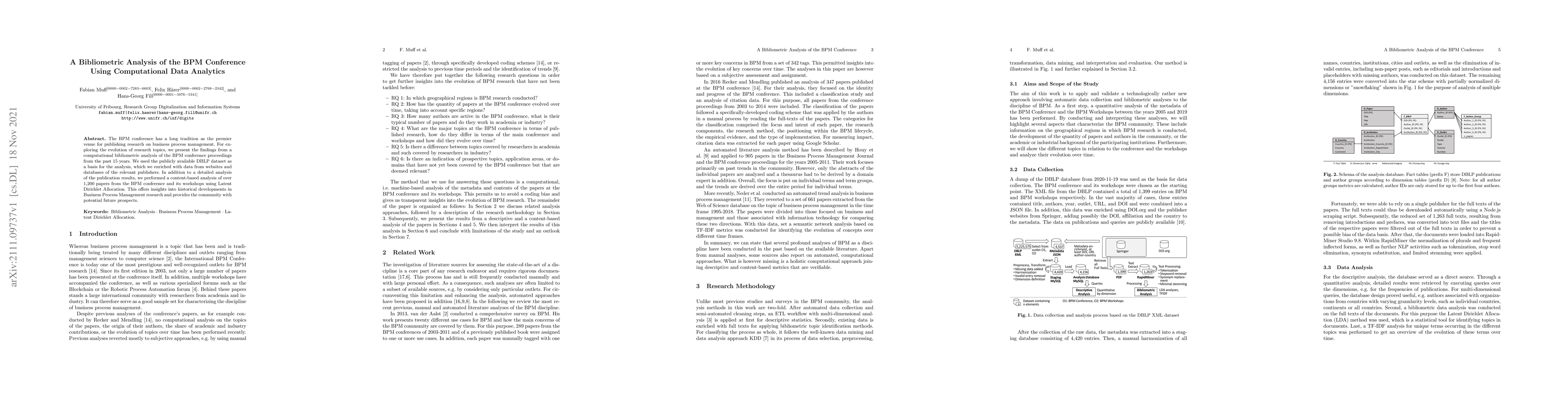 Thumbnail for A Bibliometric Analysis of the BPM Conference Using Computational Data
  Analytics