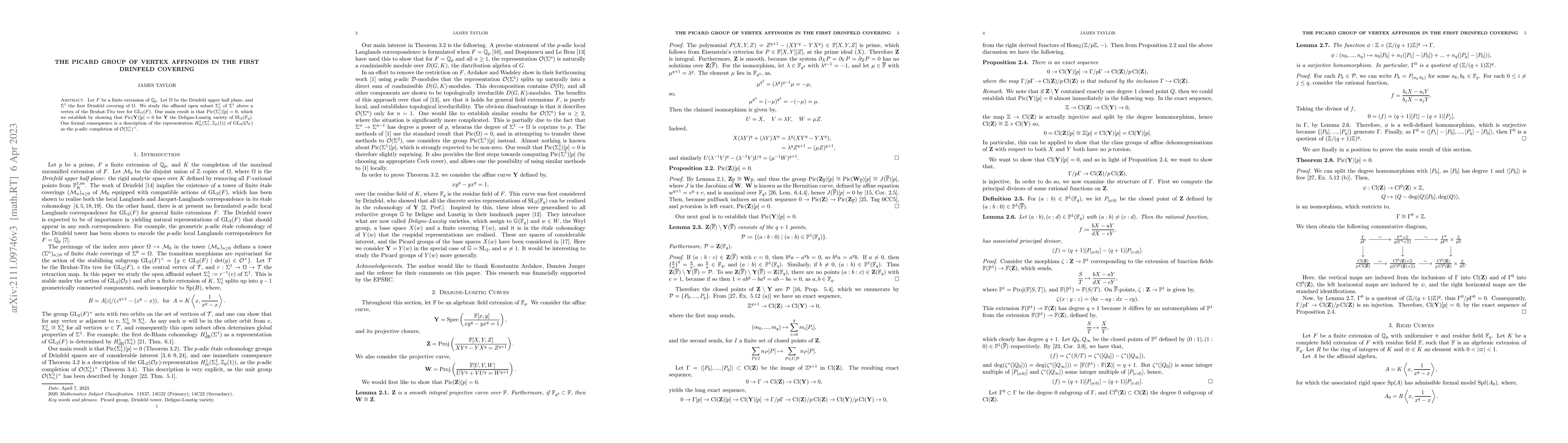 Thumbnail for The Picard Group of Vertex Affinoids in the First Drinfeld Covering