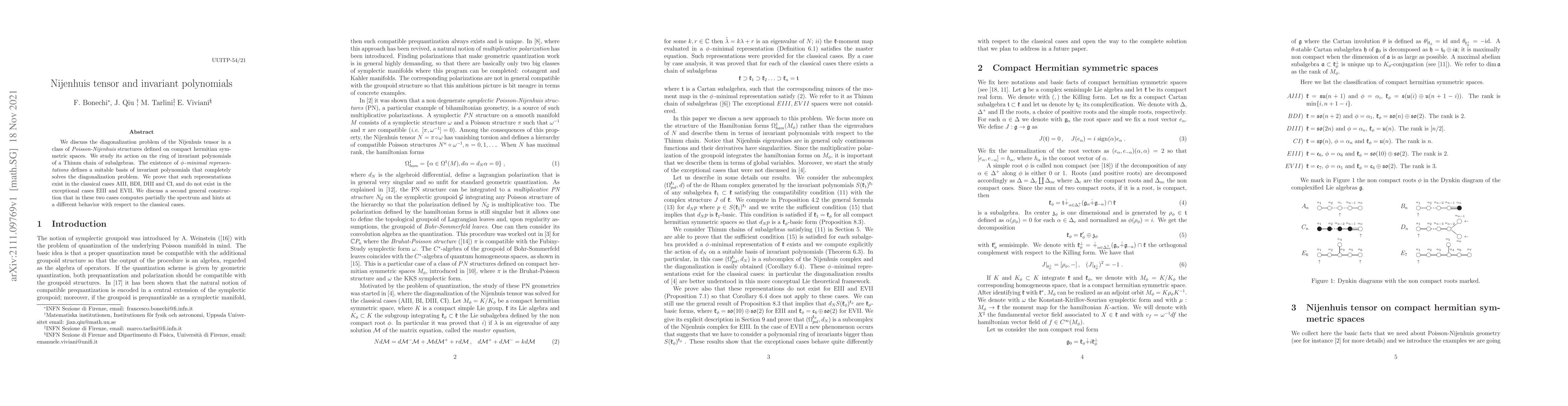 Thumbnail for Nijenhuis tensor and invariant polynomials