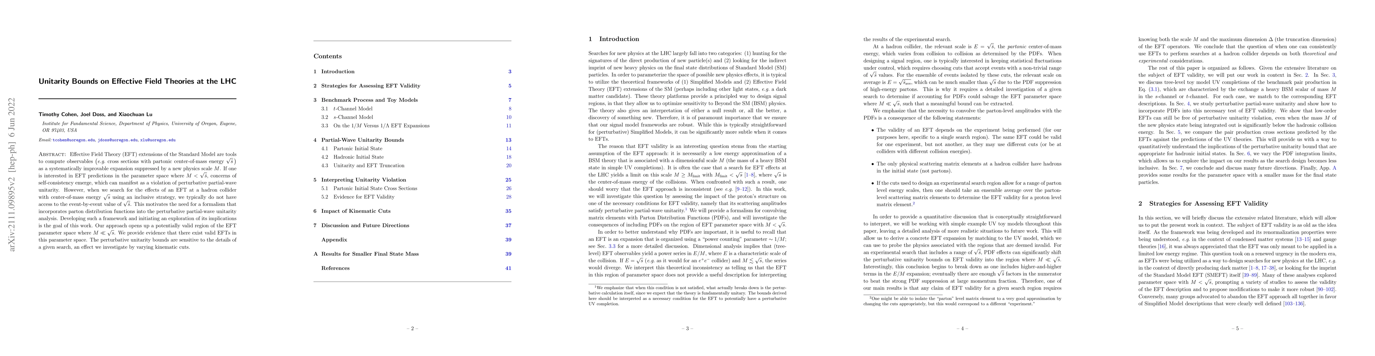 Thumbnail for Unitarity Bounds on Effective Field Theories at the LHC