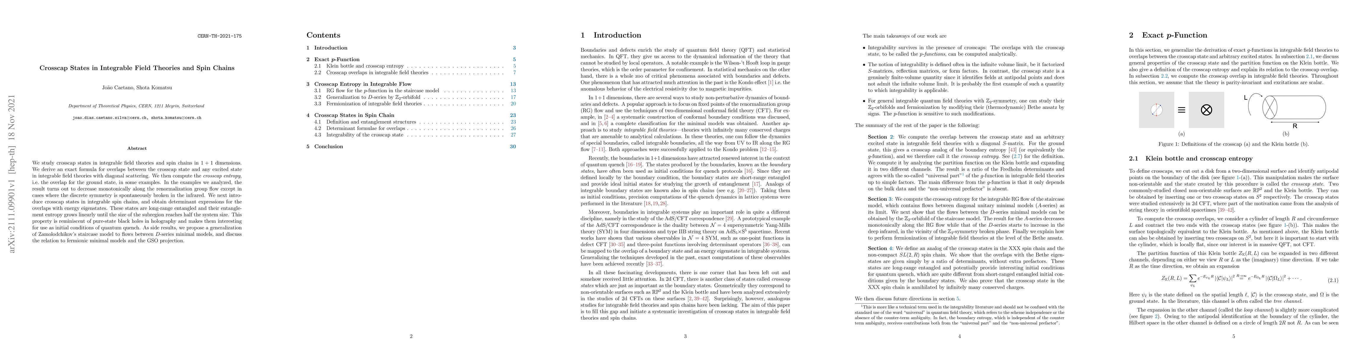 Thumbnail for Crosscap States in Integrable Field Theories and Spin Chains