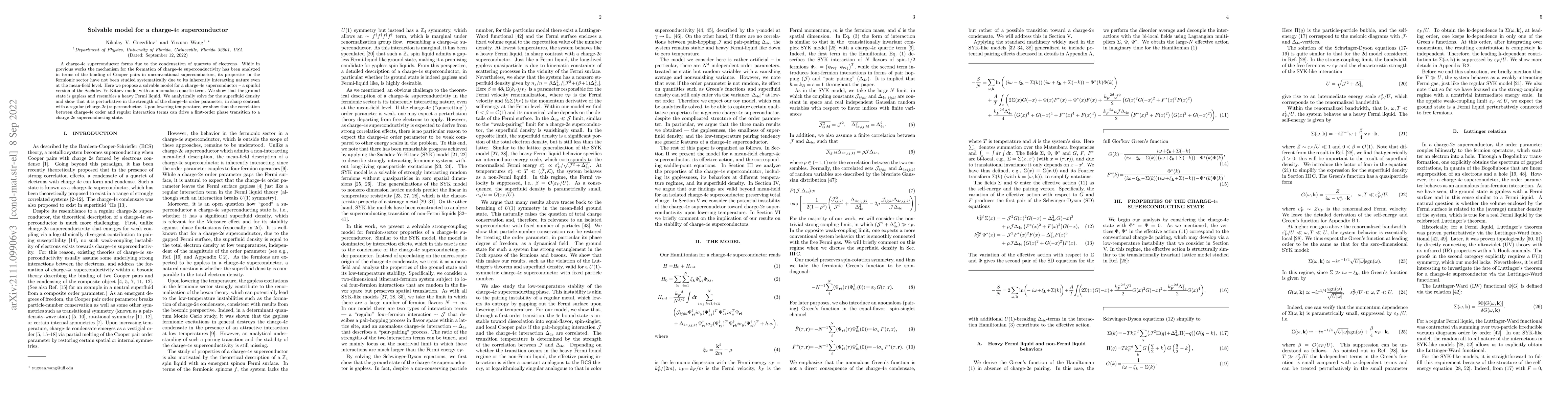 Thumbnail for Solvable model for a charge-$4e$ superconductor