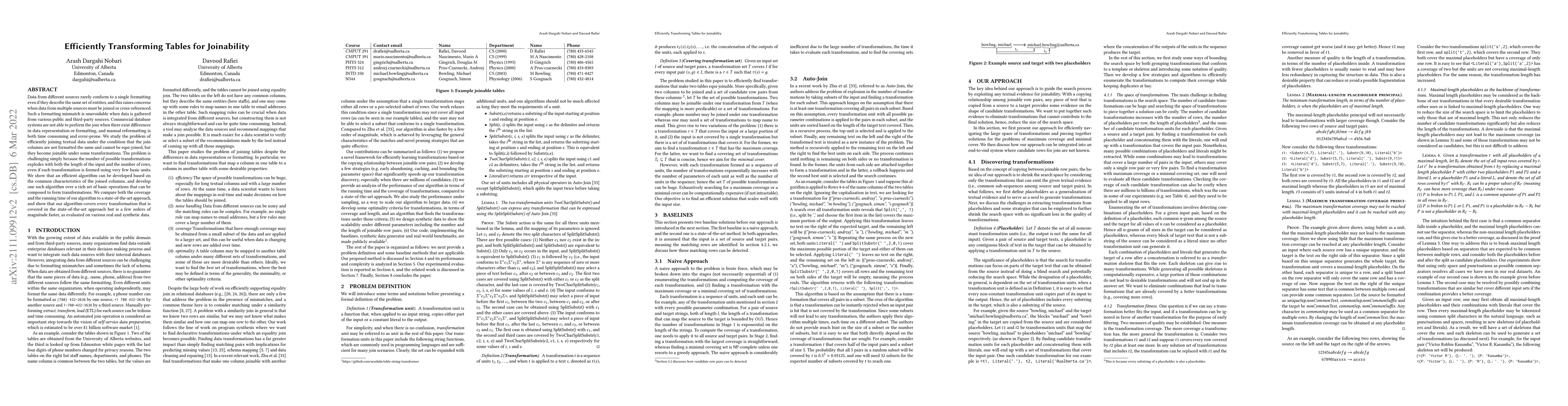 Thumbnail for Efficiently Transforming Tables for Joinability