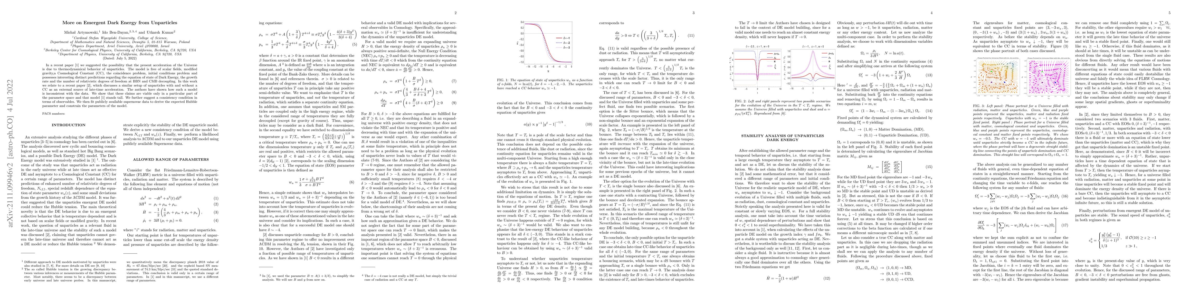 Thumbnail for More on Emergent Dark Energy from Unparticles