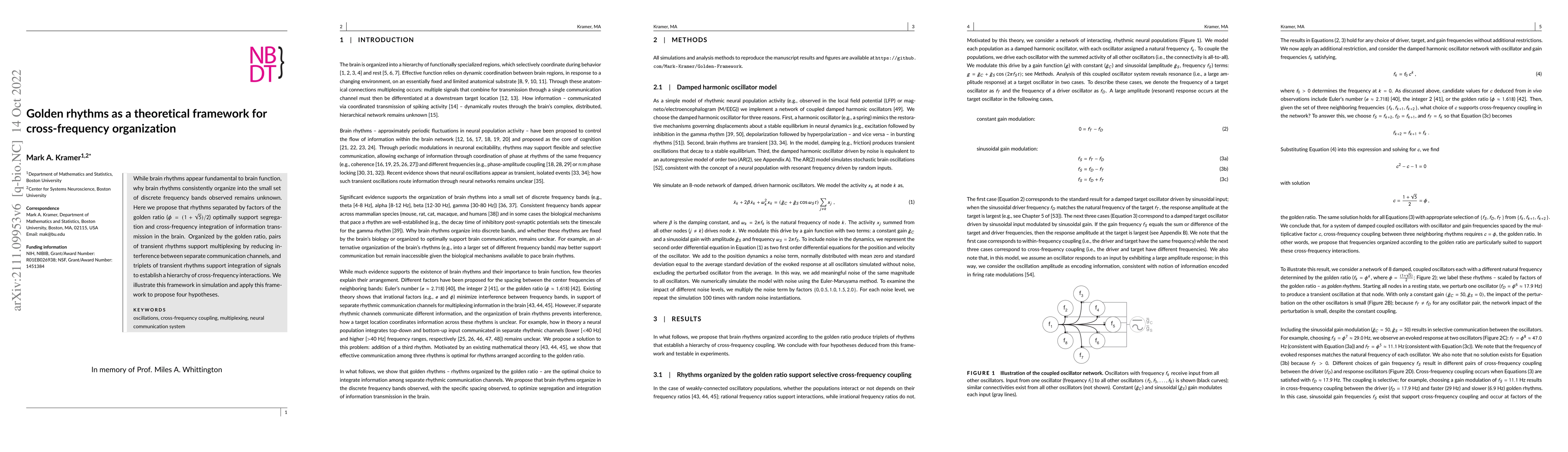 Thumbnail for Golden rhythms as a theoretical framework for cross-frequency
  organization