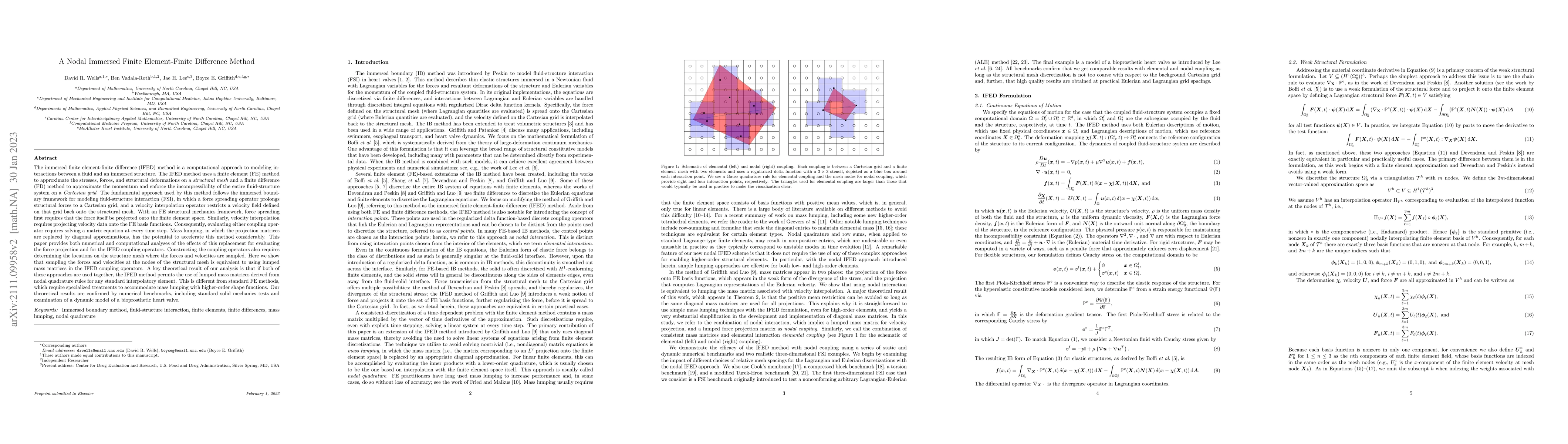 Thumbnail for A Nodal Immersed Finite Element-Finite Difference Method