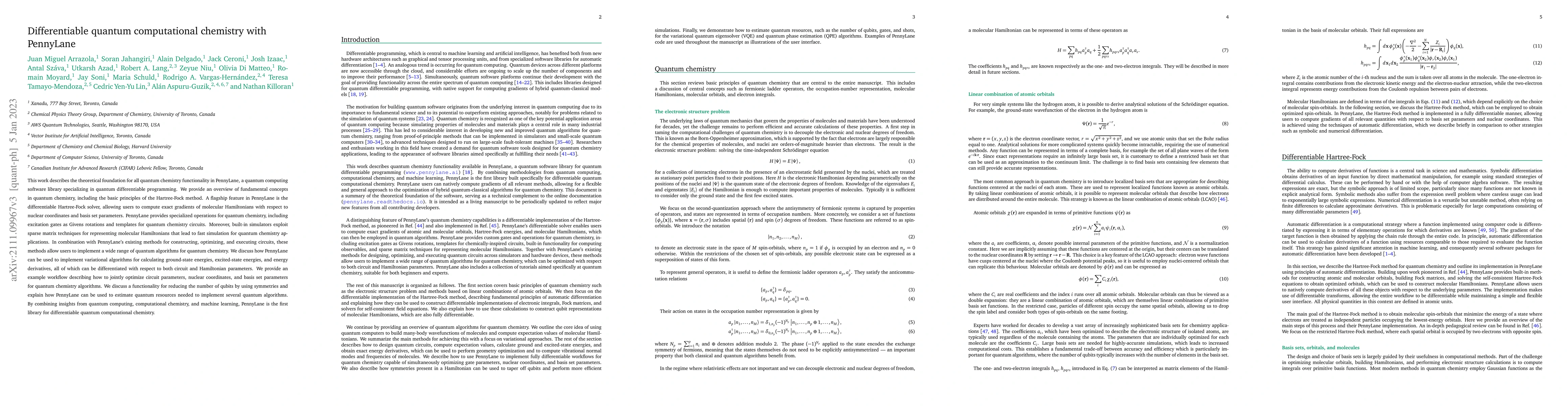 Thumbnail for Differentiable quantum computational chemistry with PennyLane